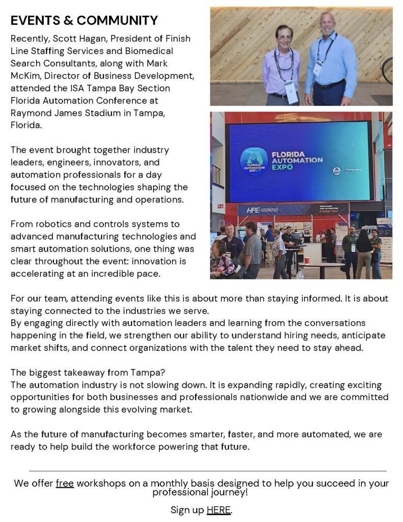 The second page of the newsletter, with info about recent community events