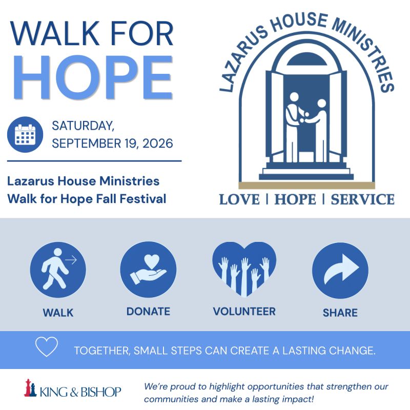 A flyer for the Walk for Hope event