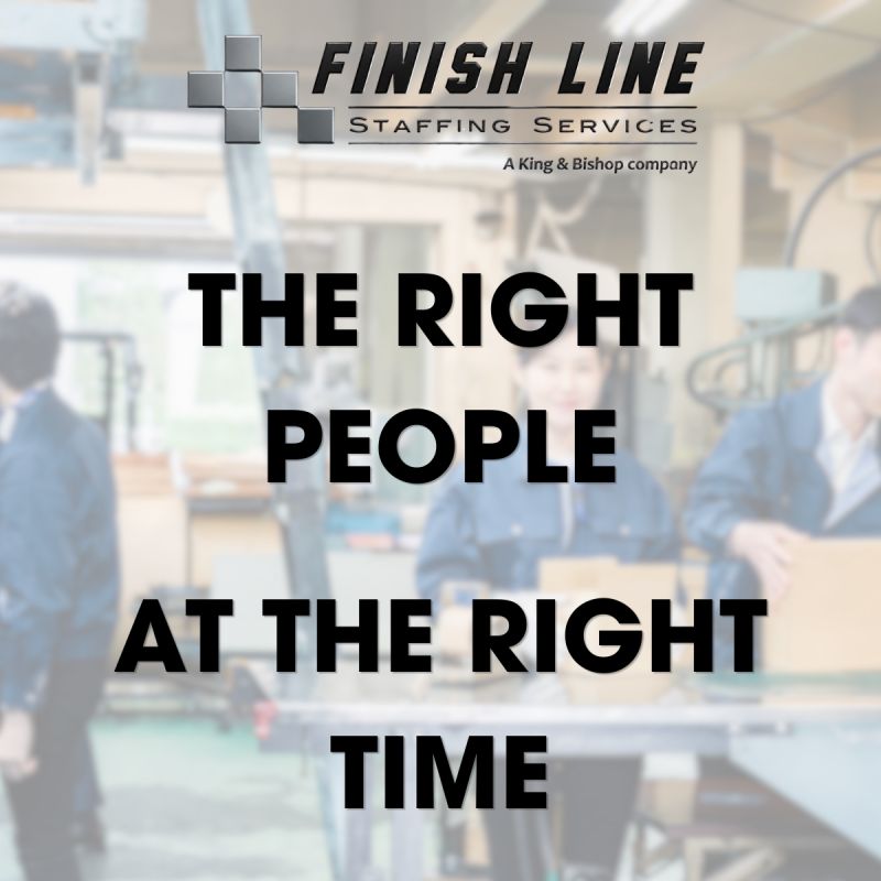 A graphic that reads The Right People at the Right Time
